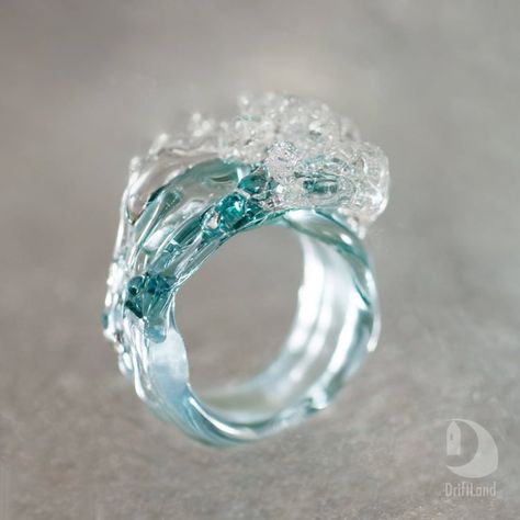 Surfer Jewelry, Wave Jewelry, Magical Jewelry, Jewelry Blue, Water Glass, Ocean Wave, Fantasy Jewelry, Girly Jewelry, Bijoux Diy