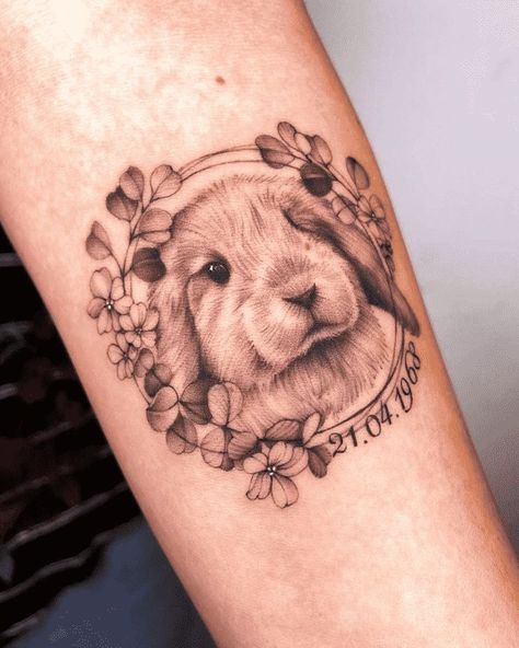 Rabbit Tattoo: Meaning, Symbolism and Images. Rabbit Silhouette Tattoo, Rabbit Portrait Tattoo, Rabbit Memorial Tattoo, Bunny Memorial Tattoo, Holland Lop Tattoo, Rabbits Tattoo, Cute Rabbit Tattoo, Coco Tattoo, Rabbit Tattoo Ideas