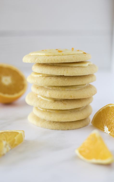 Orange Cookies Recipes, Orange Butter Cookies, Ww Cookies, Powdered Sugar Cookies, Lofthouse Sugar Cookies, Orange Butter, Almond Sugar Cookies, Stew Beef, Orange Cookies