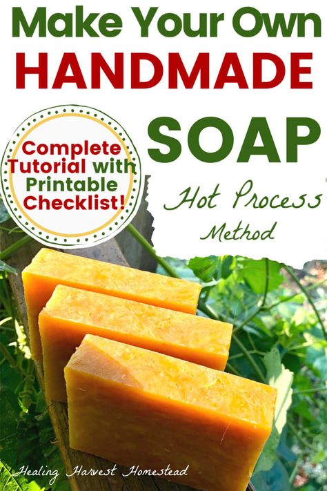 HOW TO MAKE YOUR OWN HOT PROCESS SOAP! My Favorite, Natural, Hot Process Soap Recipe: A Picture Tutorial — All Posts Healing Harvest Homestead Crock Pot Soap, Hot Process Soap, Natural Soaps Recipes, Stick Blender, Homemade Soap Bars, Easy Soap Recipes, Diy Soap Recipe, Recipe Web, Cold Process Soap Recipes