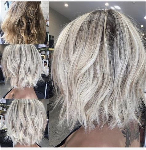 Short Platinum Blonde Hair, Ice Blonde Hair, Icy Blonde Hair, 50 Hair, Medium Length Haircut, Bangs Short, Hacks Clothes, Hair Color For Women, Platinum Blonde Hair