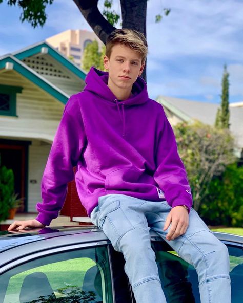 CARSON on Instagram: “Days go by 💜” Annie And Hayden, Carson Lueders, Blonde Hair Boy, Hunks Men, Cute Relationship Goals, Guitarist, New Music, Rain Jacket, Long Sleeve Tshirt Men