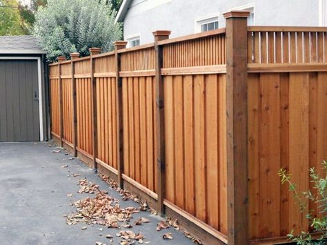 Top 70 Best Wooden Fence Ideas - Exterior Backyard Designs Cheap Privacy Fence, Privacy Fence Landscaping, Yard Privacy, Diy Privacy Fence, Wood Privacy Fence, Fence Options, Wood Fence Design, Wood Fences, Fence Designs