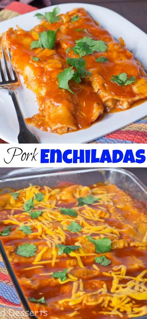 Enchiladas Pork Easy, Leftover Pork Enchiladas, Pulled Pork Enchiladas Easy, Pork Mexican Recipes, Pulled Pork Leftover, Leftover Pork Roast, Pulled Pork Enchiladas, Recipes Using Pork, Pork Enchiladas