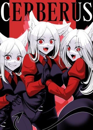 Anime Lesbi, Helltaker Cerberus, Cerberus Helltaker, Helltaker Art, Zed League Of Legends, Three Dog, Drawing Machine, Demon Girl, Cartoon Crossovers