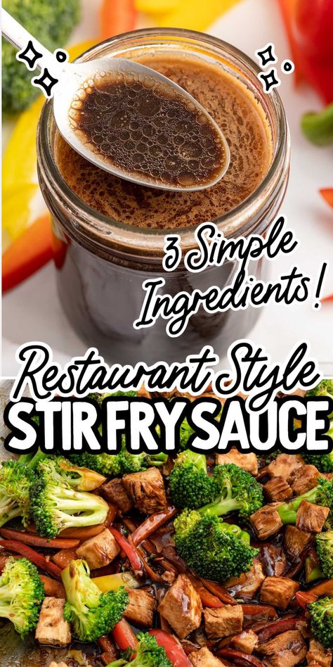 Easy Stir Fry Sauce, Asian Stir Fry Sauce, Soy Sauce Stir Fry, Stir Fry Sauce Easy, Stir Fry Sauce Recipe, Homemade Stir Fry, Toasted Sesame Oil, Cabbage Stir Fry, Easy Stir Fry