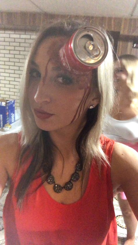 Get the pun? Coke head costume  #2018 #costume #CokeHead #halloween Halloween Women Makeup, Fun Halloween Outfits, Punny Halloween Costumes, Mom Instagram, Zombie Halloween Costumes, Halloween Themed Food, Fantasy Fest, Diy Halloween Costumes For Kids, Halloween Costumes Makeup