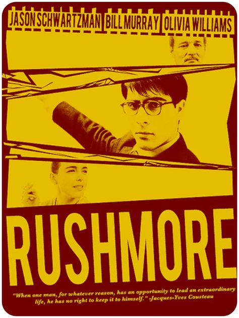 Rushmore. Rushmore Poster, Wes Anderson Movies Posters, Arthouse Cinema, Wes Anderson Movies, Wes Anderson Films, Cool Album Covers, Perfect Movie, Movie Director, Extraordinary Life