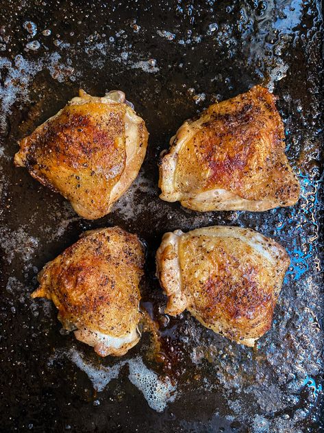 Broil Chicken, Chicken Thighs In The Oven, Broiled Chicken Thighs, Chicken Thighs In Oven, Crab Salad Recipe, Broiled Chicken, Chicken Cutlets, Peppers Recipes, Chicken Flavors