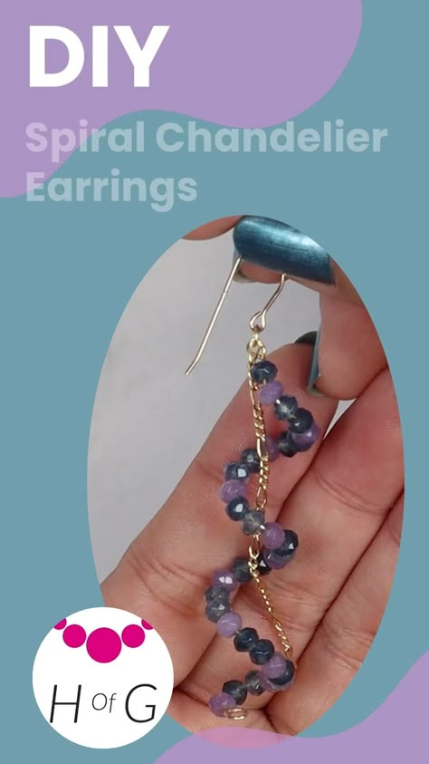 Funky fresh Spiral Chandelier Earrings! 🌀 #diy #howto #jewelrytutorial #handmade #inspo #fyp #earrings #easydiy Diy Earrings With Charms, Funky Handmade Jewelry, Diy Funky Earrings, Wire Hoop Earrings Diy, Christmas Diy Earrings, Diy Earrings Easy Simple, Diy Funky Jewelry, Charm Earrings Diy, Spring Earrings Diy