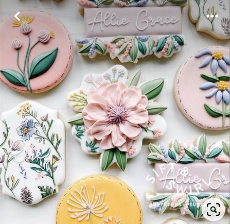 Flower Garden Cookies Decorated, Wild Flower Sugar Cookies, Floral Graduation Cookies, Wildflower Baby Shower Cookies, Floral Cookies Decorated, Spring Cookies Decorated, Flower Cookies Decorated, Wildflower Cookies, Floral Sugar Cookies