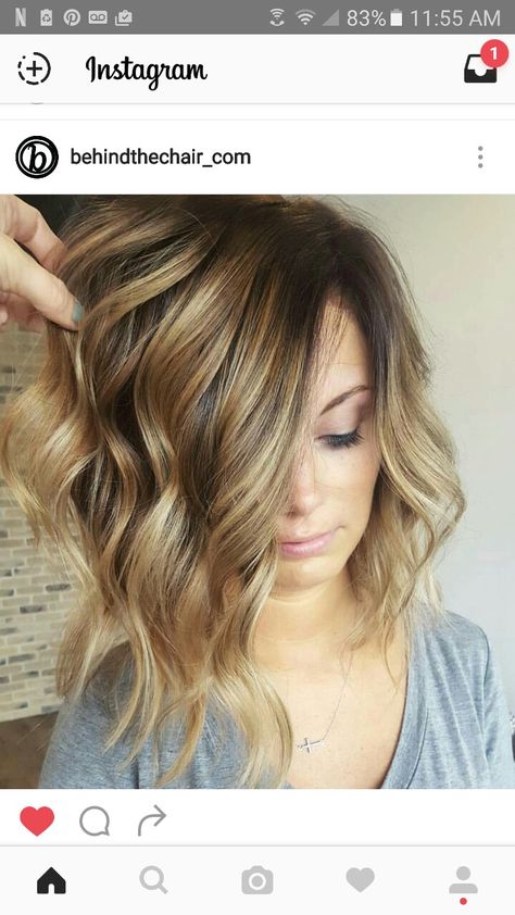 Golden brown lob Ombre Hair Color For Brunettes, Hair Color Light Brown, Brunette Color, Hair Color Highlights, Ombre Hair Color, Salon Design, Ash Blonde, Light Brown Hair, Brown Hair Colors