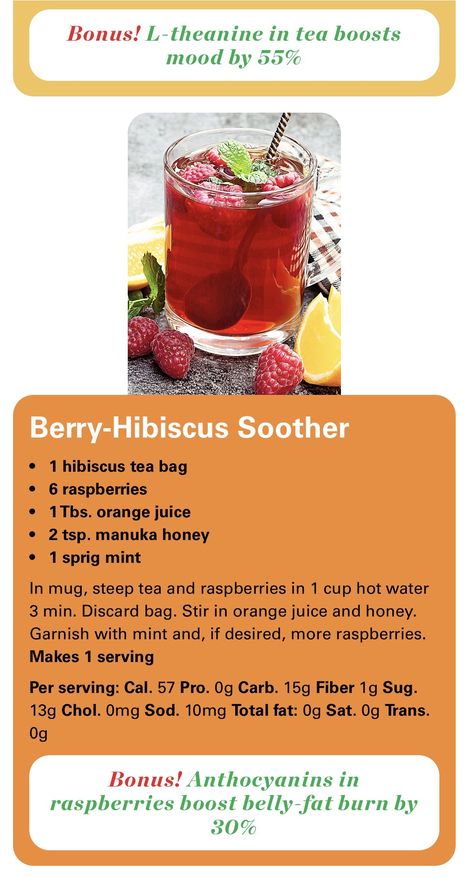 Berry-Hibiscus Soother Hibiscus Juice Recipe, Hibiscus Recipe, Hibiscus Drink, Berry Hibiscus, Sugar Recipes, Smoothie Recipes Healthy Breakfast, Low Sugar Recipes, Healthy Juice Recipes, Real Fruit