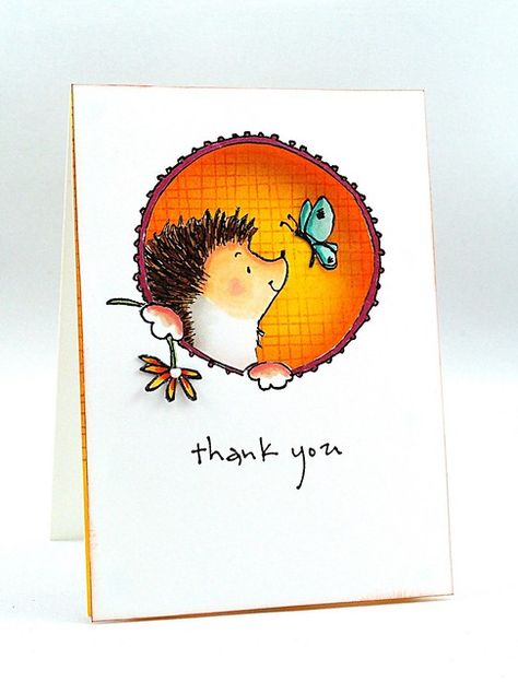 Hedge Hog, Penny Black Cards, Penny Black Stamps, Summer Nail Designs, Bday Cards, Window Cards, Birthday Cards Diy, Penny Black, Animal Cards