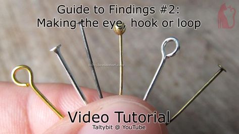 Jewelry Findings Guide, Fimo Polymer Clay, Easy Diy Jewelry, Jewelry Tips, Diy Wire Jewelry, Eye Pins, Jewelry Making Tools, Wire Work Jewelry, Jewelry Techniques