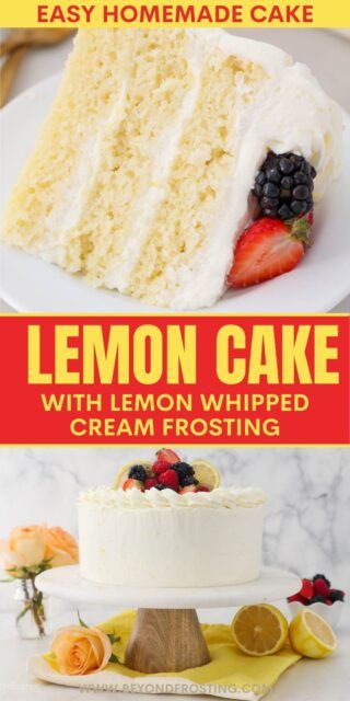 Naked Lemon Cake, Lemon Layer Cake, Mascarpone Whipped Cream, Lemon Whipped Cream, Cake With Mascarpone, Lemon Cakes, Moist Lemon Cake, Lemon Layer Cakes, Facebook Recipes