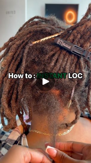 52K views · 7K reactions | Let’s talk about it! ⬇️   What is instant locking? Instant locs is the process of back combing the hair and crocheting loose hairs to surpass the starter & budding phase of locs. Instant loc do not create “mature” locs because it does not fully lock the hair internally. However it aids in skipping about 6 months of the first process.   I like to start about an inch down to still leave room to palm roll or interlock after instant locking.   Start with the needle facing upright ( numbers towards you) and pull the hook from the left to the right ➡️ then turn the needle over ( numbers facing clients head) and pull again from the left to the right.   Make sure no hair is being snapped and the hair is still staying on the hook 🪝. Work your way down until you have croc Instant Locs Natural Hair, Interlocking Locs, Instant Locs, Loc Extensions, Back Combing, Starter Locs, Loose Hairstyles, Way Down, Locs