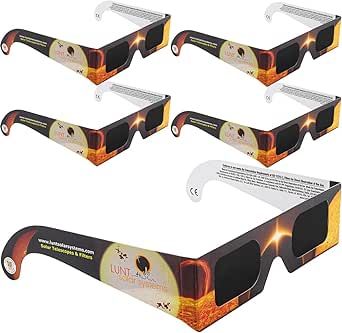 Get ready to see the Sun with this cheap 5 Pack Eclipse Glasses, NASA Approved 2024, CE and ISO Certified, AAS Approved, Trusted for Solar Viewing Solar Images, Eclipse Glasses, 2024 Eclipse, Solar Eclipse Glasses, Sun View, Eye Safety, Solar Systems, Solar Eclipses, 3d Glasses