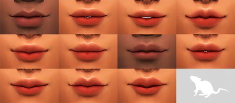 ✿Roli Cannoli CC Findz Corner✿ — ratboysims-archive: mango moles by ratboysims... Lip Presets Sims 4 Cc Maxis Match, The Sims 4 Cc Lip Presets, Sims 4 Mouth Presets, Sims 4 Lip Presets, Cc Skin, Sims 4 Cc Eyes, Sims 4 Traits, The Sims 4 Skin, Pelo Sims