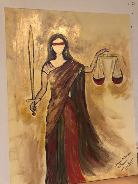 Lawyer Painting, Lady Justice Painting, Justice Painting, Themis Goddess, Lady Of Justice, Goddess Of Justice, Class 2023, Lady Justice, Law And Justice