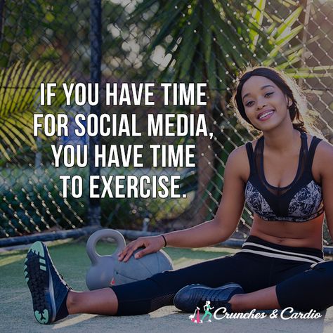 If you have time for social media, you have time to exercise. https://www.crunchesandcardio.com/?utm_source=motivation&utm_medium=social #crunchesandcardio #fitness #motivation #quotes #success #healthy #health #cardio #yoga #jogging #running #exercise #workout Jogging Quotes Motivation, Cardio Motivation Quotes, Jogging Motivation, Running Goals, Cardio Yoga, Team Motivation, Gym Interior, Workout Quotes, Funny Fitness