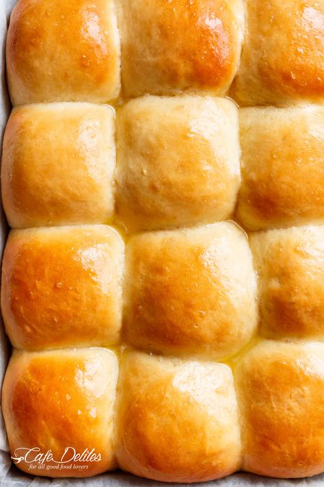 Easy Soft Dinner Rolls (NO MIXER + EGG FREE) - Cafe Delites No Mixer Bread Recipe, Dinner Rolls No Mixer, No Egg Bread, Eggless Dinner Rolls, Easy Dinner Roll, Easy Dinner Rolls Recipe, Quick Yeast Rolls, Best Yeast Rolls, Egg And Bread Recipes