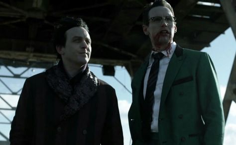 Gotham Oswald Cobblepot and Edward Nygma Edward Nygma X Oswald Cobblepot, Edward Nygma And Oswald Cobblepot, Oswald And Edward, Gotham Oswald Cobblepot, Edward Nygma Gotham, Riddler Gotham, Gotham Characters, Gotham Cast, Edward Nygma