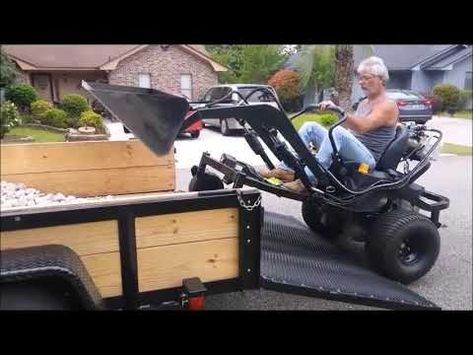 (1356) zero turn mower with front end loader - YouTube Front End Loader, Zero Turn Mowers, River Rock, By Myself, Front End, Monster Trucks, Turn Ons