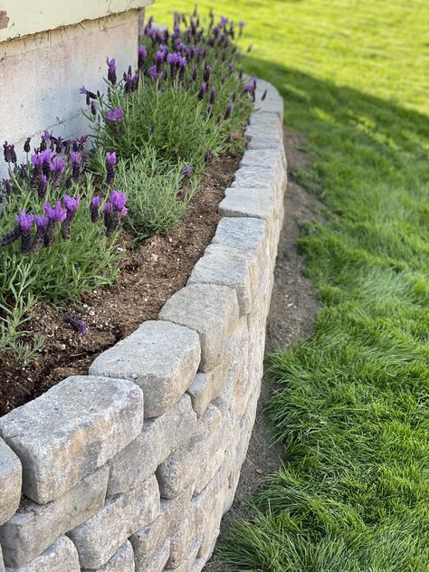 Have you ever wanted to build a retaining wall? Today I am going to show you how we transformed this space and built a retaining wall. Small Garden Retaining Wall, Front Yard Planters, Retaining Wall Pavers, Small Retaining Wall, Garden Wall Planter, Backyard Retaining Walls, Retaining Wall Blocks, Building A Retaining Wall, Garden Retaining Wall