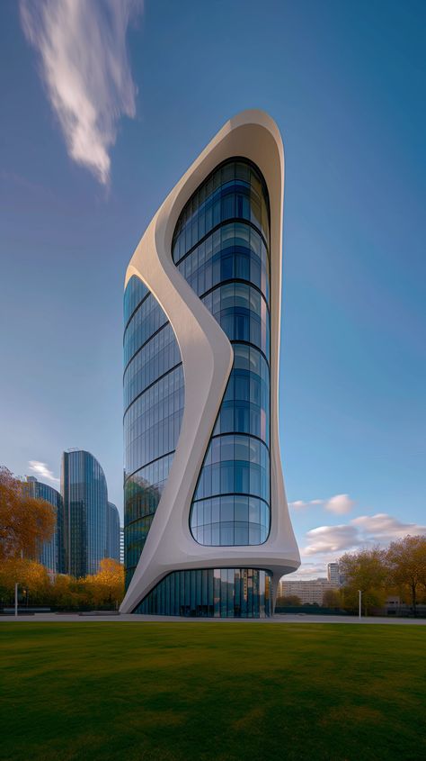 Contemporary concrete business center in London. 3 levels. The architecture should be ultra-modern, featuring minimalist design principles with innovative and unique shapes. Materials like glass and concrete should be prominently used, reflecting a blend of natural elements and modern engineering. The building should stand out as a symbol of London’s dynamic and forward-thinking nature, with a focus on sleekness and a futuristic aesthetic. Architecture Photography, Nikon D750, 4k --v 6  --stylize 250 Glass And Concrete, Aesthetic Architecture, Futuristic Aesthetic, Photography Nikon, Nikon D750, Graduation Project, Unique Shapes, Design Principles, Forward Thinking