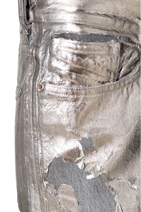 D-ARK Woman: Straight colored Jeans | Diesel Metalic Aesthetics, Metalic Fabric, Metallic Aesthetic, Jeans Buttons, Parisienne Chic, Denim Projects, All Jeans, Diesel Jeans, Silver Jeans