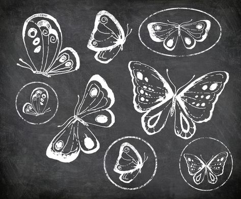 butterflies Chalkboard Butterfly, Chalkboard Clipart, Chalk Markers Art, Blackboard Art, Butterfly Clipart, Chalk Wall, Chalkboard Drawings, Chalkboard Lettering, Chalkboard Designs