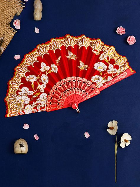 Red  Collar  PP   Embellished   Home Decor Chinese Hand Fan, Old Magic, Decorative Fans, Chinese Fans, Chinese Fan, Fan Decoration, Japanese Fan, Wedding Fans, Hand Fans