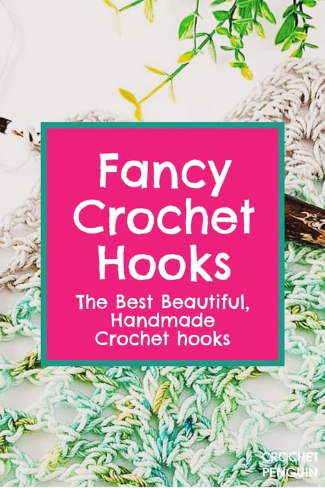 Fancy #CrochetHooks are delightful and a beautiful addition to your #crochet hook collection. One of the various materials and designs will be sure to suit you. Find the best with my guide and review. #crocheting #crochethook Unique Crochet Hooks, Furls Crochet, Custom Crochet Hooks, Fancy Crochet, Metal Crochet, Crochet Penguin, Crochet Classes, Crochet Hook Set, Your Crochet