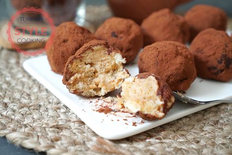 Tiramisu Balls Recipe, Turkish Style, Grated Coconut, Balls Recipe, Yummy Sweets, Turkish Recipes, Coffee Brewing, Bon Appetit, Hazelnut