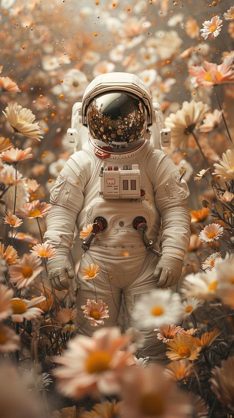 #Astronaut #Space #Flowers #Stars #Planets #DramaticLighting #RtxShader #HyperDetail #Hdri #TheCandie Floating In Space Aesthetic, Astronaut Pfp, Astronaut Flowers, Floating Astronaut, Astronaut Floating In Space, Ponytail Drawing, Astronaut In Space, Inspirational Digital Art, Astronaut Wallpaper