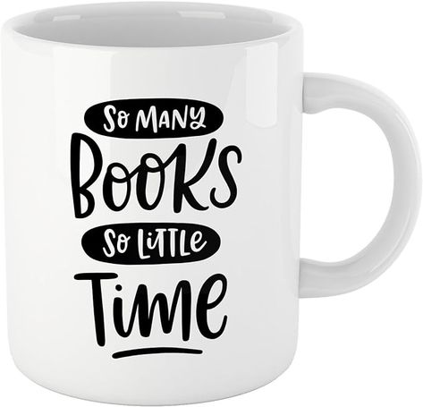 Amazon.com: Book Lovers Reading Mug, BW Quote-SO MANY BOOKS, SO LITTLE TIME - Bookworm Gifts, Funny Bookish Coffee Mug, Reader Gift, Teacher Gift! : Home & Kitchen Bookworm Gifts, Gifts For Bookworms, Reading Quotes, Gift Teacher, Gifts For Readers, Teacher Gift, Book Worms, Teacher Gifts, Book Lovers