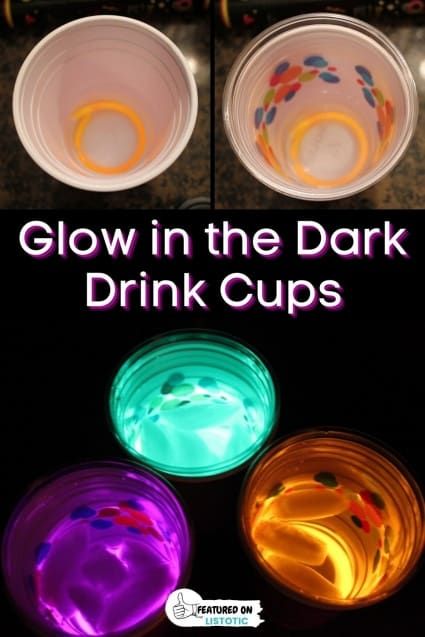 Glow In Dark Food Ideas, Glowstick Decorations, Glow In The Dark Party Table Set Up, Glow In The Dark Drinks For Kids, Glow In The Dark Snacks, Glow In The Dark Drinks, Glow In The Dark Food, Glow Cups, Diy Party Cups