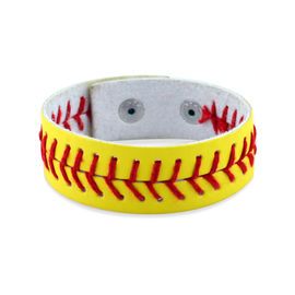 Authentic Softball Leather Bracelet Softball Bracelet, Softball Photography, Softball Memes, Softball Jewelry, Basketball Jewelry, Softball Workouts, Baseball Bracelet, Softball Outfits, Softball Catcher