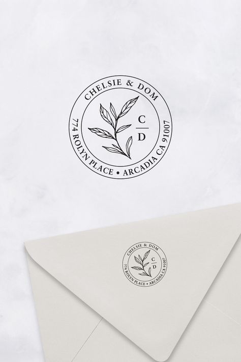 Botany Custom Return Address Stamp Custom Return Address Stamp, Wedding Address, Return Address Stamp, Letterpress Wedding, Letterpress Wedding Invitations, Address Stamp, Christmas Holiday Cards, Self Inking Stamps, Snail Mail