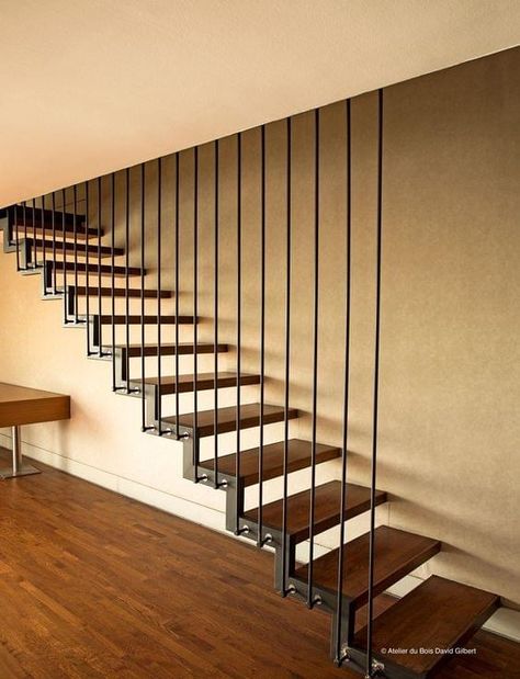 Cantilevered Stairs, Cantilever Staircase, Steel Stairs Design, Spiral Stairs Design, Cantilever Stairs, Interior Stair Railing, Modern Stair Railing, Staircase Design Modern, Stairs Design Interior