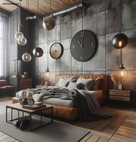 Industrial Bedroom - Mix Textures And Patterns #InteriorInspo #HomeStyle #Raw #DecorInspiration #Style #of #Appeal #the #Industrial #Decor #HomeDecor #Exploring #HomeDecorating Industrial Japandi, Industrial Interior Design Bedroom, Bedroom Industrial, Industrial Bedroom Design, House Flipper, Interior Industrial, Girly Apartment Decor, Japandi Living, Industrial Style Decor