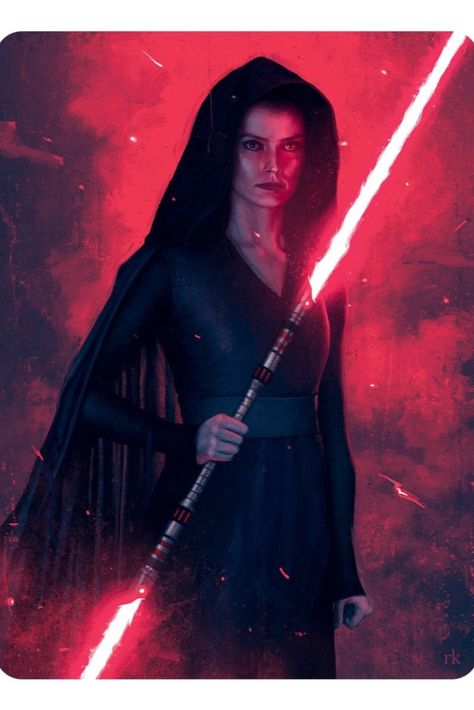 Empire Magazine released this card of Dark Rey . This magazine is definitely worth a look, as Star Wars the Rise of Skywalker is what this issue is all about! #starwars #rey #darkrey #theriseofskywalker Rey Palpatine, Rey Cosplay, John Bennett, Star Wars Sith, Rey Star Wars, Star Wars Wallpaper, Star Wars Artwork, Star Wars Fan Art, Star Wars Images