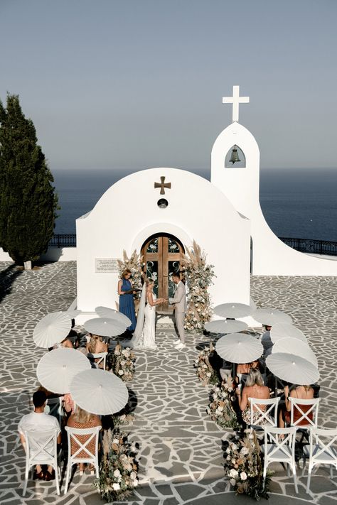 Boho Chic Wedding Theme. Ceremony: St. Sophia Chapel. Reception: Kalami Beach Bar. Rhodes Island Greece. Color: White, Beige, Terracotta, Dusty Pink, Brown, Green. Greek Destination Wedding Planned by Golden Apple Weddings. Bride & Groom Wedding Portraits Couple Wedding Photoshoot #weddingtheme #weddingdecor #weddingevent #weddingphotography #weddingplanning #destinationweddings #Greece #Rhodes #island #bohochic #greekchapel #ceremony #seaview #churchdecoraton #flowersynthesis #arch #sunumbrella Small Wedding Greece, Greek Chapel Wedding, Greece Wedding Groom, Small Greece Wedding, Milos Greece Wedding, Crete Greece Wedding, Mykonos Wedding Decor, Greek Wedding Inspiration, Destination Wedding In Greece