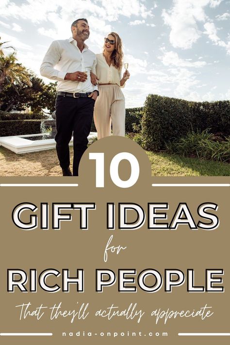 Trendy Gift Guides and Ideas! Here you will find some of the best Gifts for rich people or people who have everything! rich people birthday gifts | gifts for rich people ideas | Christmas gifts for rich people | best gifts for rich people. #gifts #richpeople #peoplewhohave everything Christmas Gift Ideas For People Who Have Everything, Gifts For Bougie Friend, Gifts For People That Have Everything, Gifts For Those Who Have Everything, 40th Birthday Gift Ideas For Women, Gifts For Rich People, Gifts For People Who Have Everything, Unisex Gift Ideas For Adults, Expensive Gifts For Women