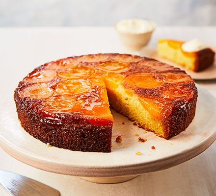 Pair almonds and apricots in this moreish cake. Made with polenta, the cake has a lovely moist texture and a fruity tang. Enjoy with crème fraîche Almond Polenta Cake, Orange Polenta Cake, Cereal Flavors, Polenta Cake, Chocolate Crumble, Frangipane Tart, Polenta Cakes, Almond Cake Recipe, Bread And Butter Pudding