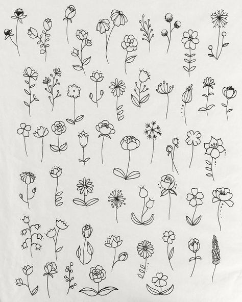 Flor Tattoo, Small Foot Tattoos, Small Butterfly Tattoo, Doodle Art Flowers, Simple Line Drawings, Arrow Tattoo, Floral Drawing, Tattoo Trends, Tattoo Sleeve Designs