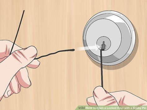 How to Open a Locked Door with a Bobby Pin: 11 Steps Picking Locks, Locked Door, Lock Picking Tools, Lock Pick, Deadbolt Lock, Survival Skills Life Hacks, Pin Ideas, Tool Storage Diy, Electronics Mini Projects