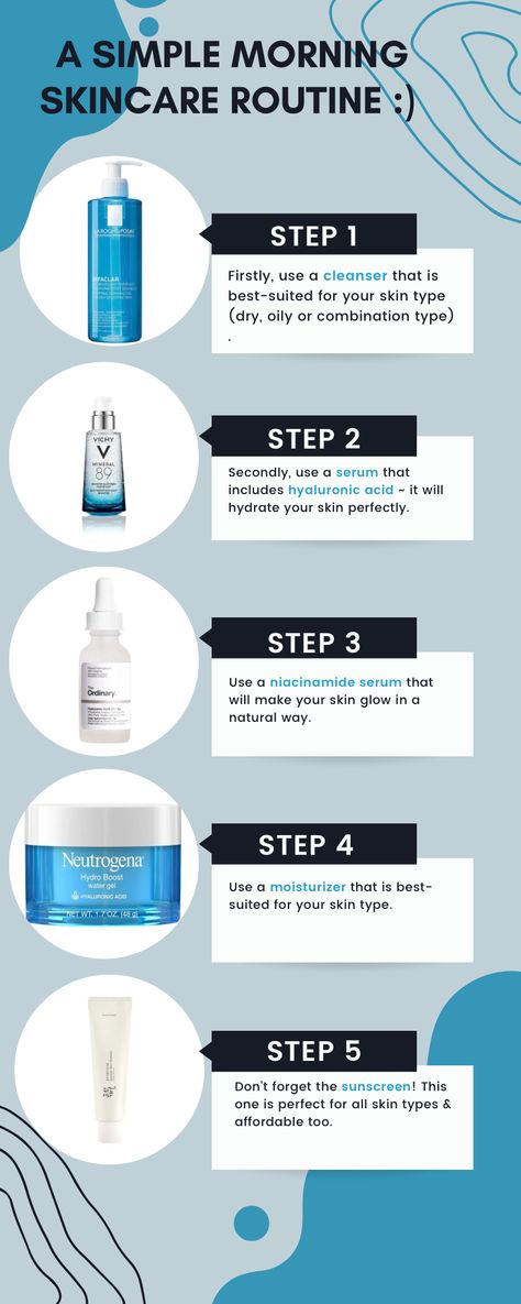 A simpe 5-step guide on how to create your own perfect skincare routine! 5 Steps Skincare Routine, 5 Step Skin Care Routine, Three Step Skincare Routine, Laroche Posay Skincare Routine, La Roche Posay Skincare Routine For Acne, Skincare Step, Skincare Steps, La Roche Posay Skincare Routine, Face Washing Routine