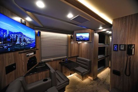 Tour Bus Interior, Luxury Campers, Bus Interior, Tour Bus, Luxury Homes Interior, Five Star Hotel, Dolly Parton, Wake Me Up, Queen Beds